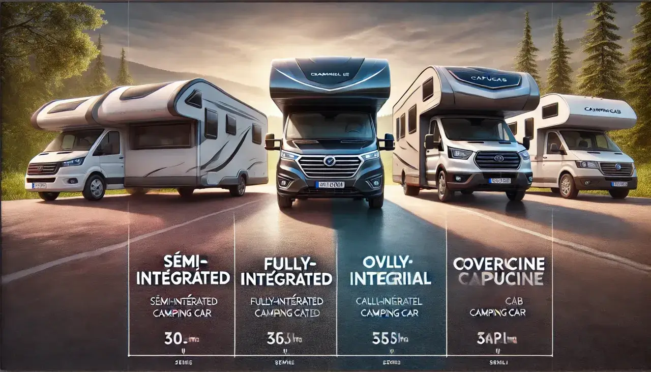 différences entre un camping-car profilé, intégral